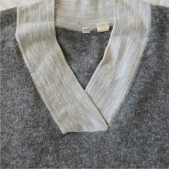 Anthropologie Moth gray sweater xs colorblock alpaca - Picture 4 of 9